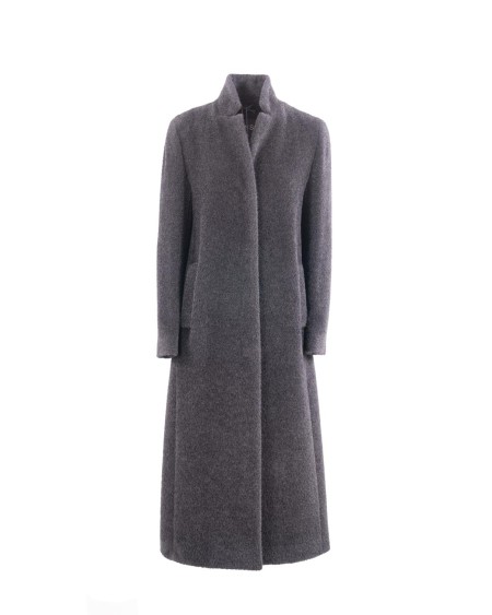 Shop CINZIA ROCCA  Overcoat: Cinzia Rocca maxi coat in wool and alpaca with a turned-down lapel collar.
Single-breasted.
Long sleeves.
Button closure.
Composition: 58% Wool, 42% Alpaca.
Made in Italy.. UR02001 65C1 -1
